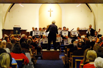 The Boots Orchestra from the back of church