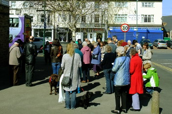 Outside the Library