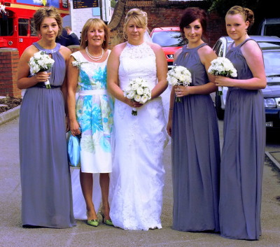 bride and bridesmaids